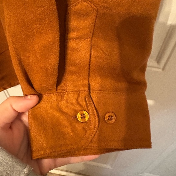 Woman Within Terracotta Button-Up Blouse - Picture 5 of 9